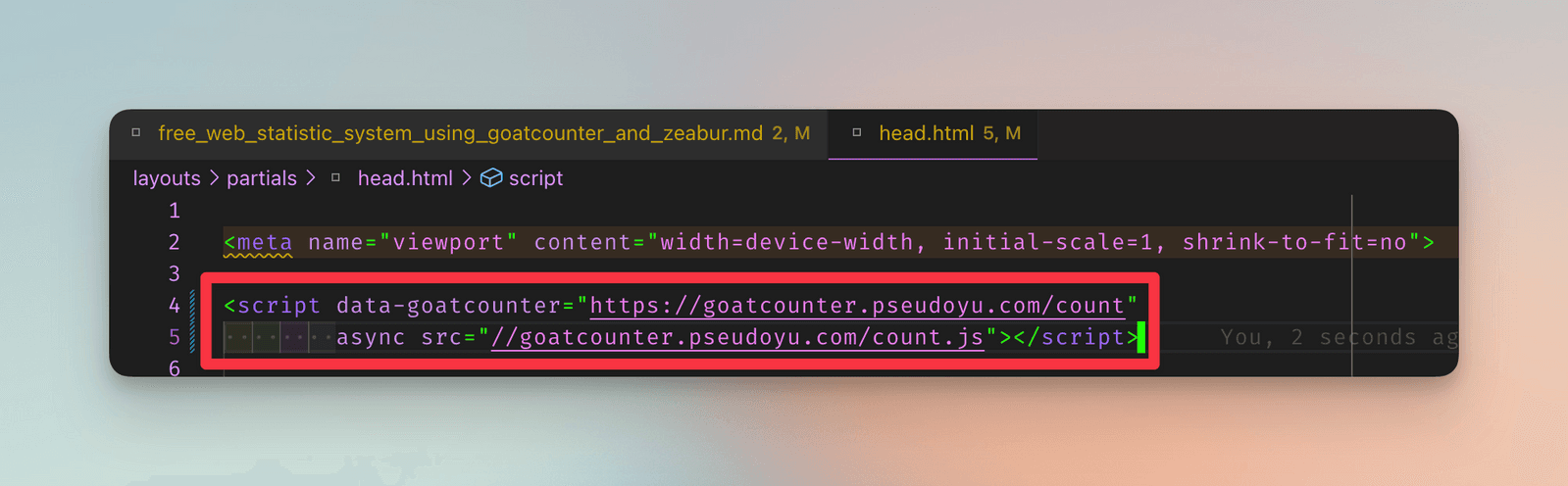 add_goatcounter_script_in_hugo